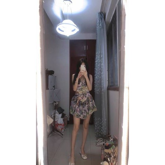 🍒🍒 Đầm 2 Dây,Váy 2 Dây Hoa Kiểu Pháp Siêu Gợi Cảm Cho Nữ🍒🍒