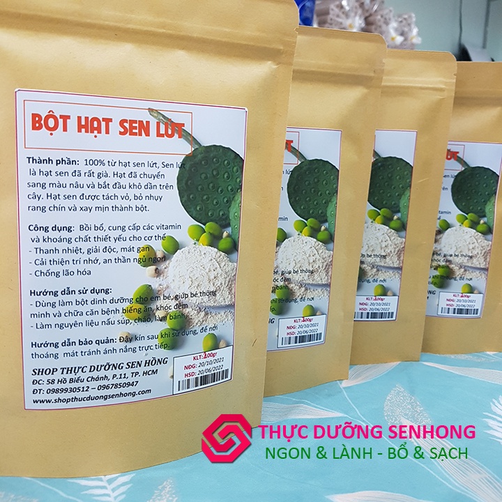 Bột hạt sen  Hạt sen lứt rang chín xay mịn