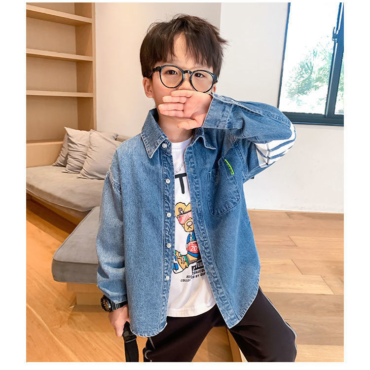 Áo Khoác Jean Phong Cách Hàn Quốc Năng Động Dành Cho Bé Trai