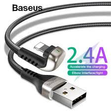 Baseus U-Type USB dài 2m cho iphone thiết kế đèn led báo hiệu