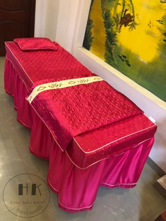 Set chăn ga gối lụa cho giường spa siêu rẻ(may theo kích thước yêu cầu)