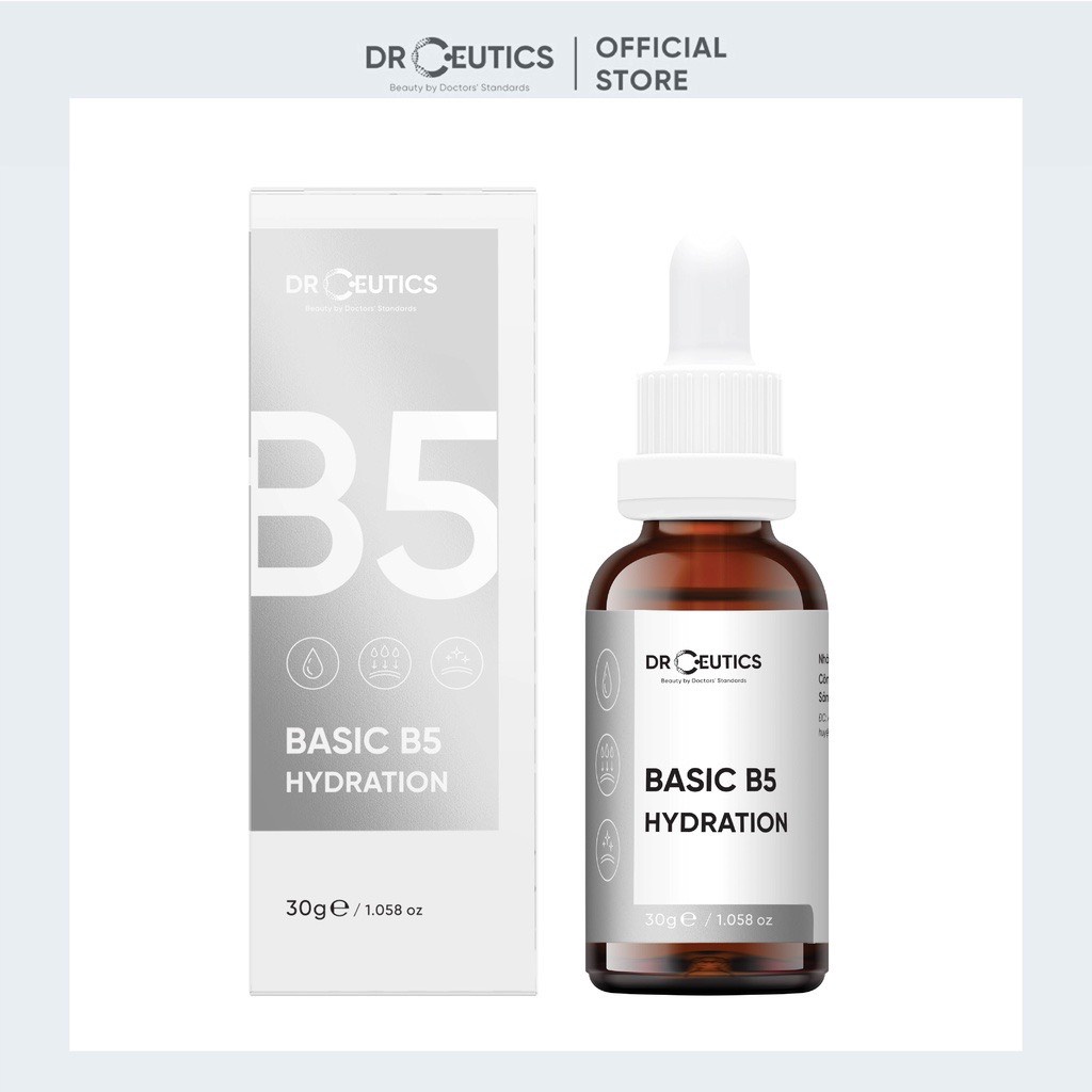 Tinh Chất B5 Basic Hydration 5% DrCeutics Cho Da Dầu Mụn (30ml)