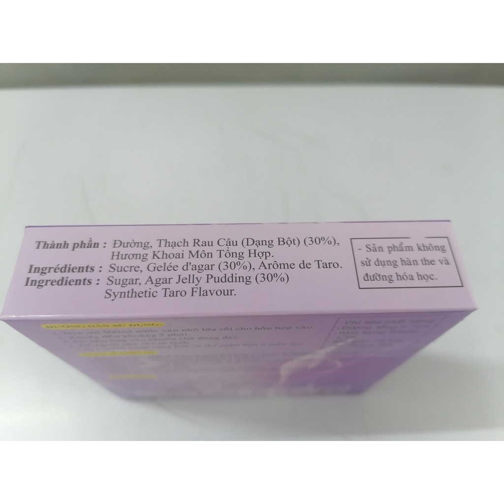 [140g – Khoai môn] Bột Thạch rau câu pha sẵn [VN] 3K Agar Jelly Pudding Taro Flavour (btn-hk)