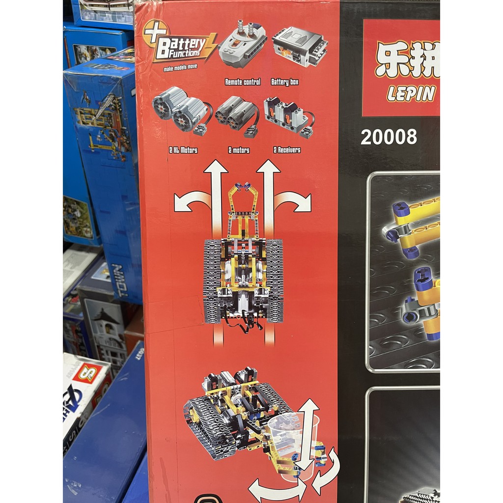 Đồ chơi xếp hình Technic Non Lego 8275 20008 Xe ủi có điều khiển