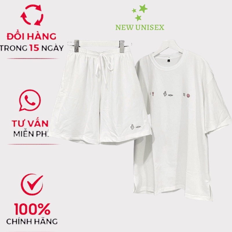 Sét Bộ Nam Nữ Áo Thun Cổ Tròn Kết Hợp Quần Đùi Chất Cotton Mềm Mát Thấm Hút Mồ Hôi Tốt Phù Hợp Đi Chơi, Thể THao [NEW UN