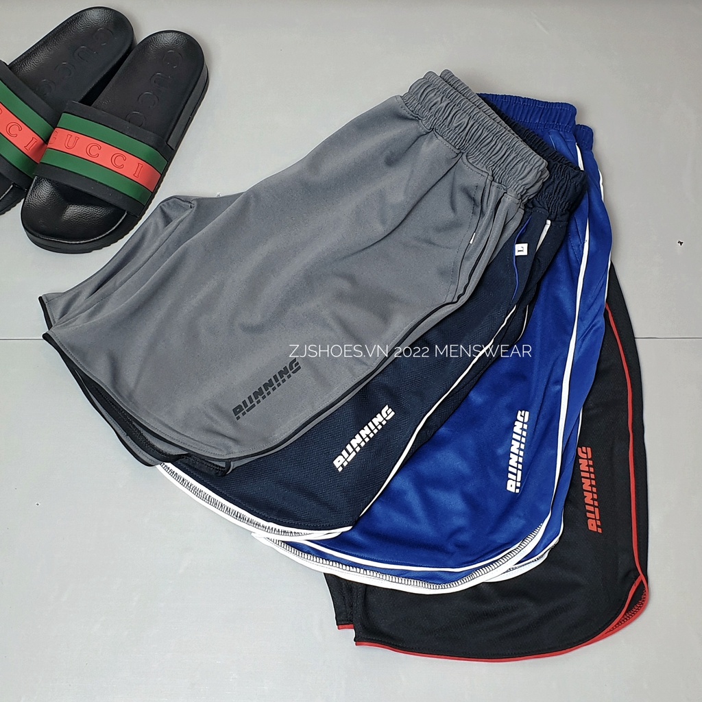 Quần đùi nam RUNNING thun lỗ thoáng khí - quần short thể thao giá sỉ