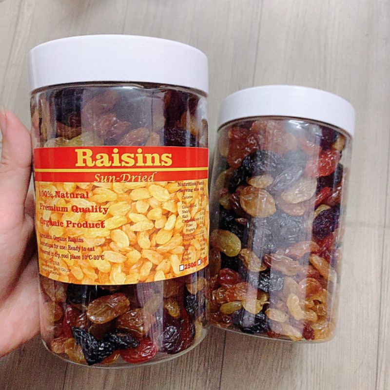 Nho khô Raisins Mỹ mix 3 màu