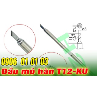 Mũi hàn dao t12, cho máy hàn hakko, quick, ksger, công suất 70w