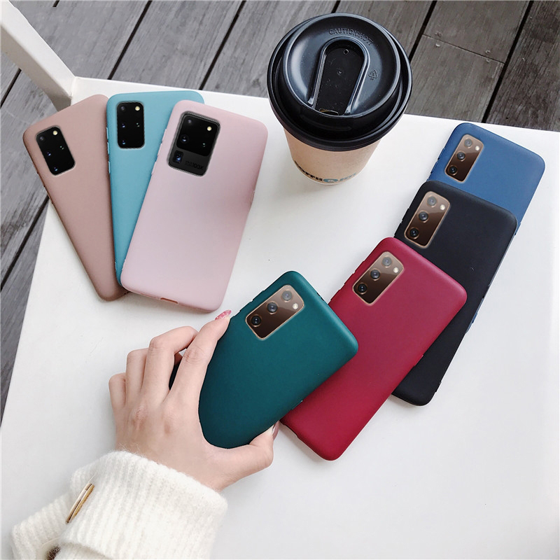 Ốp điện thoại màu trơn đáng yêu cho Samsung Galaxy A42 A12 A02S | BigBuy360 - bigbuy360.vn