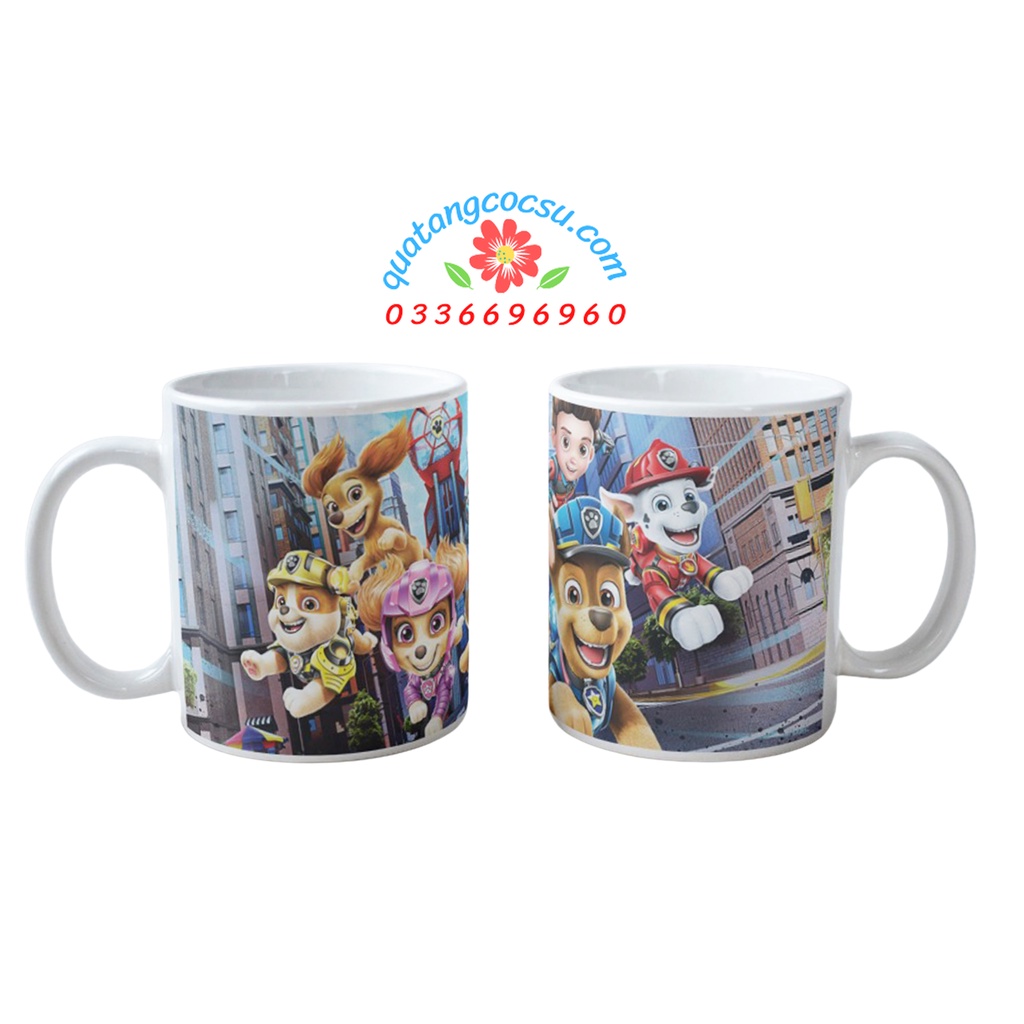 Cốc Sứ Chú Chó Cứu Hộ Nhiều Mẫu, Cốc Nước Paw Patrol Loại 1