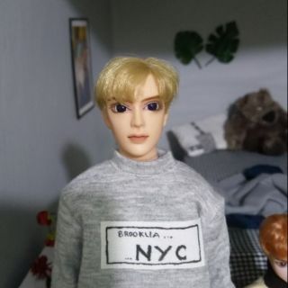 Búp bê nam mắt gắn faceup tóc vàng rêu