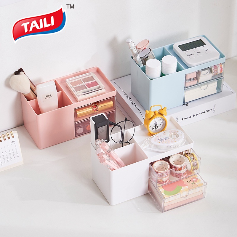 Giá Đỡ Bút/Đồ Dùng Văn Phòng Để Bàn Bằng Nhựa Phong Cách Bắc Âu