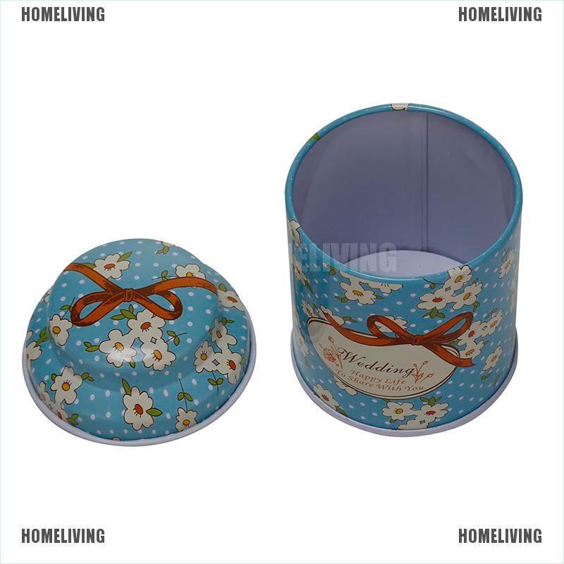 Hộp Thiếc Đựng Trà / Cà Phê / Kẹo / Đường Họa Tiết Hoa