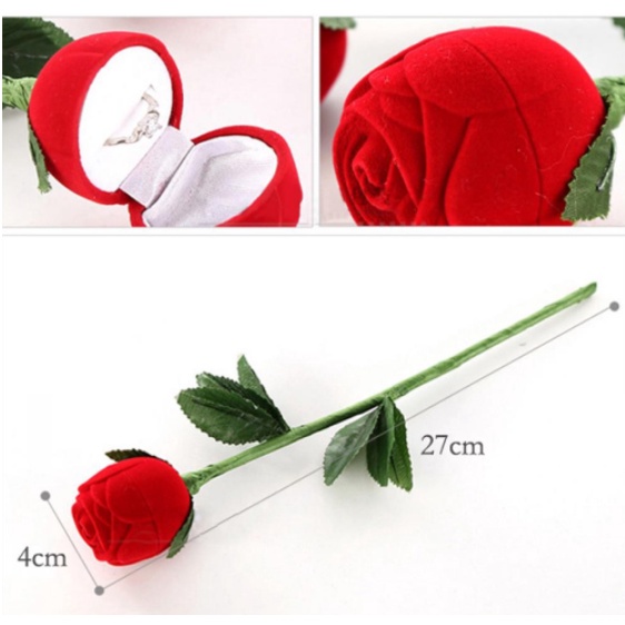 Hộp đựng nhẫn thiết kế hình cây hoa hồng độc đáo lãng mạn hottrend decorchina- hộp đựng nhẫn thiết kế