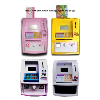 KÉT SẮT ATM BANK MINI IN HÌNH NGỘ NGHĨNH CHO BÉ YÊU tc136k