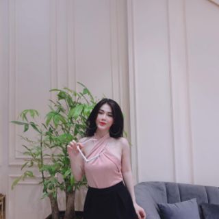 Áo yếm cổ chéo siêu sang chảnh