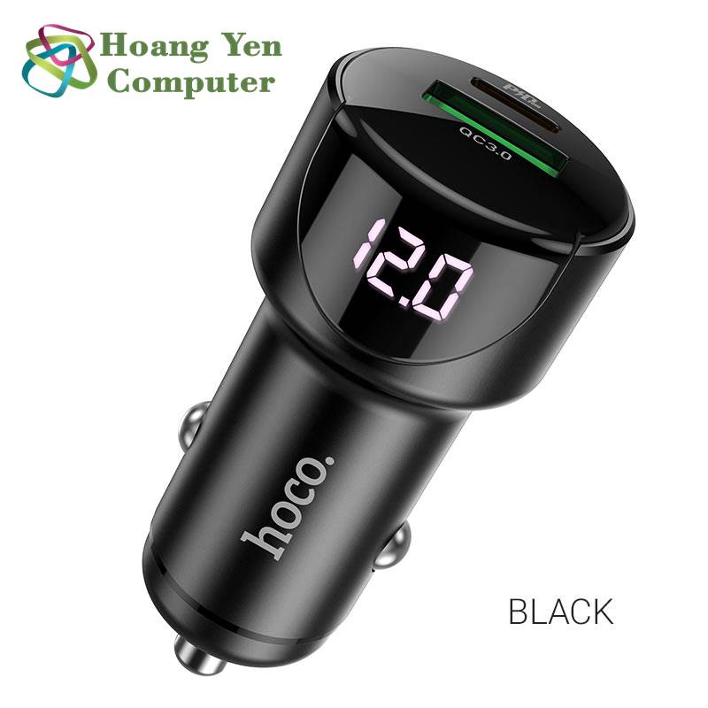 Cốc Sạc Nhanh Xe Hơi Hoco Z42  - BH 1 Năm Chính Hãng - Hoàng Yến Computer