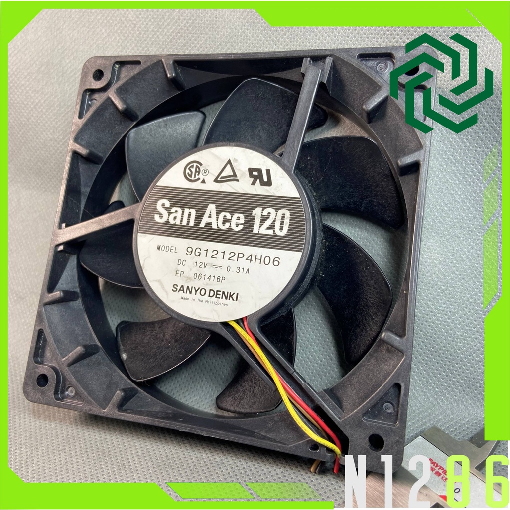 Quạt 12 cm, SANYO 12V 0.31A  San Ace 120, 9G1212P4H06 GIÓ TỐT