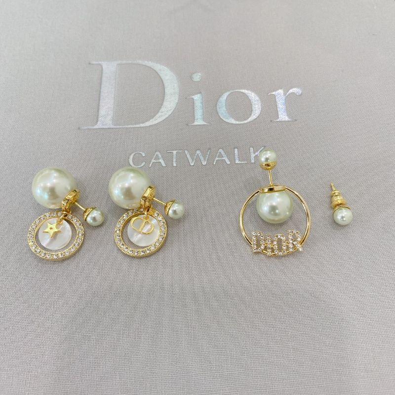 Bông tai ngọc trai bông tai thời trang nữ Dior