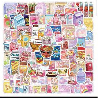 Set 10 sticker đồ ăn cute dễ thương.