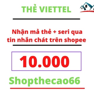 Thẻ cào viettel 10k nhận mã thẻ seri