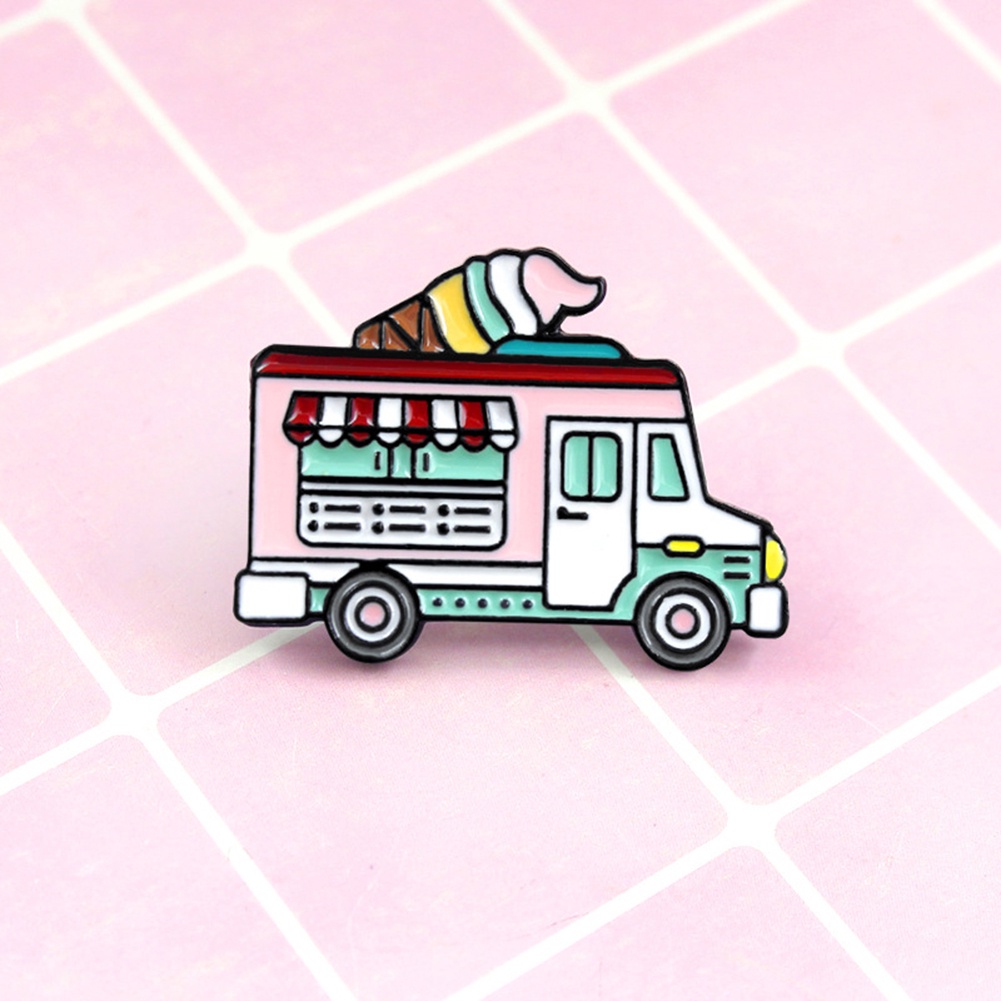 YOML✔Multicolor Enamel Ice Cream Car Badge Collar Lapel Brooch Pin Clothes Jewelry