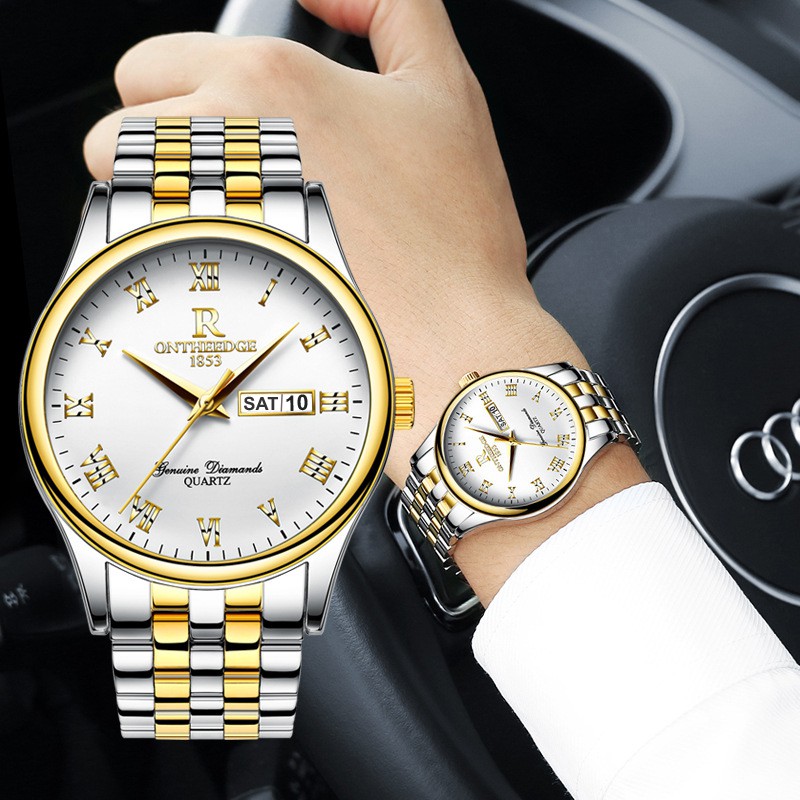 (CHÍNH HÃNG) ĐỒNG HỒ NAM ONTHEEDGE R-59 CLASSIC DÂY THÉP KHÔNG GỈ HIỆN LỊCH THỨ NGÀY | BigBuy360 - bigbuy360.vn