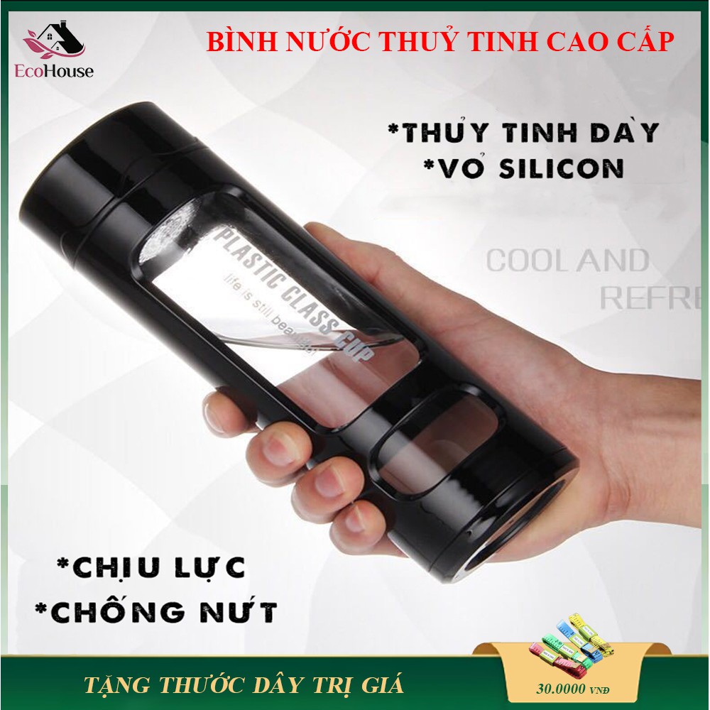 Bình nước có thể pha trà mang đi có, lõi lọc inox tiện lợi bằng thủy tinh giữ nhiệt đa năng thông minh