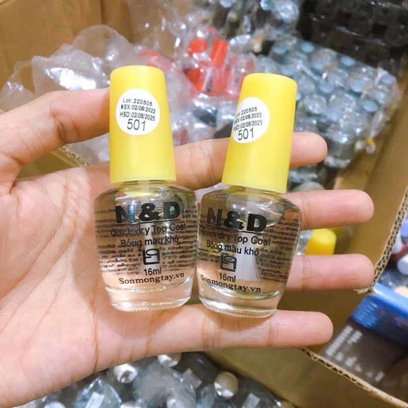 Sơn bóng mau khô nắp vàng N&D 16ml