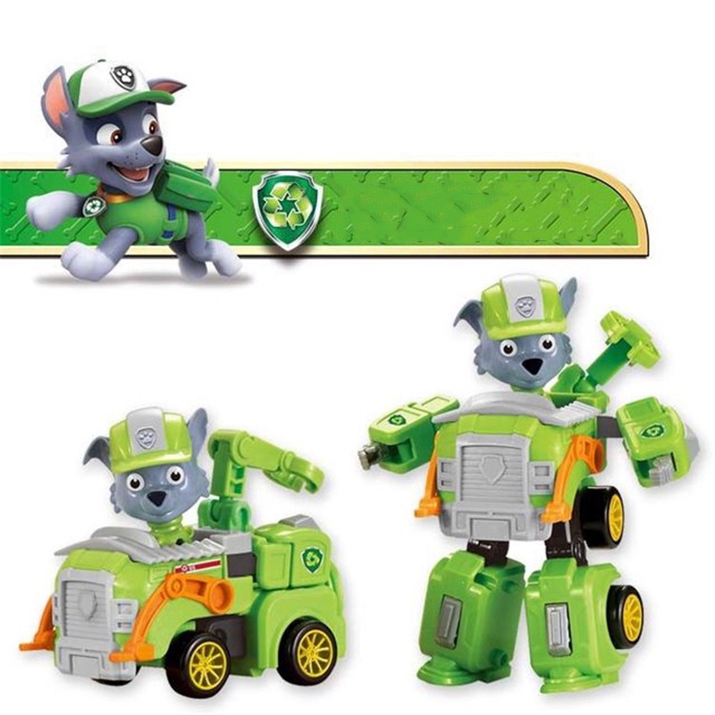 4 Styles Paw Patrol Transformer Robot Car Educational Toys For Kids