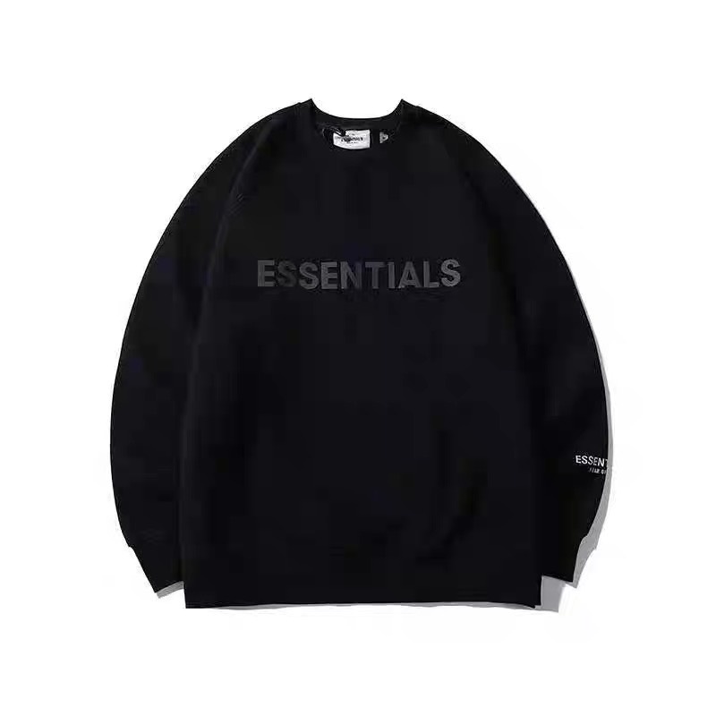 Áo sweater essentials full size 2 màu trắng đen chất liệu nỉ cotton thời trang hàn quốc | BigBuy360 - bigbuy360.vn