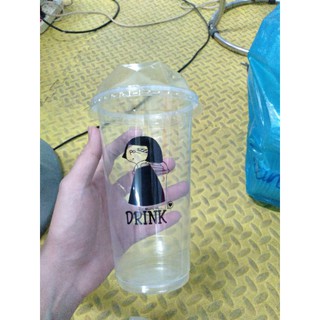Ly nhựa kèm nắp 50 cái ly 500ml