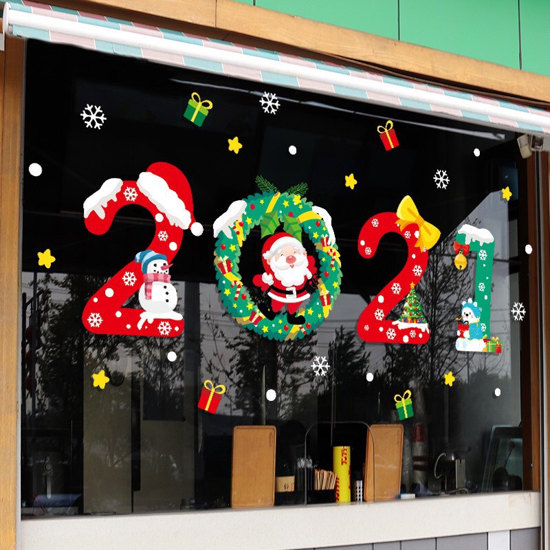 Decal dán tường Noel - Mẫu 2021 giáng sinh 03