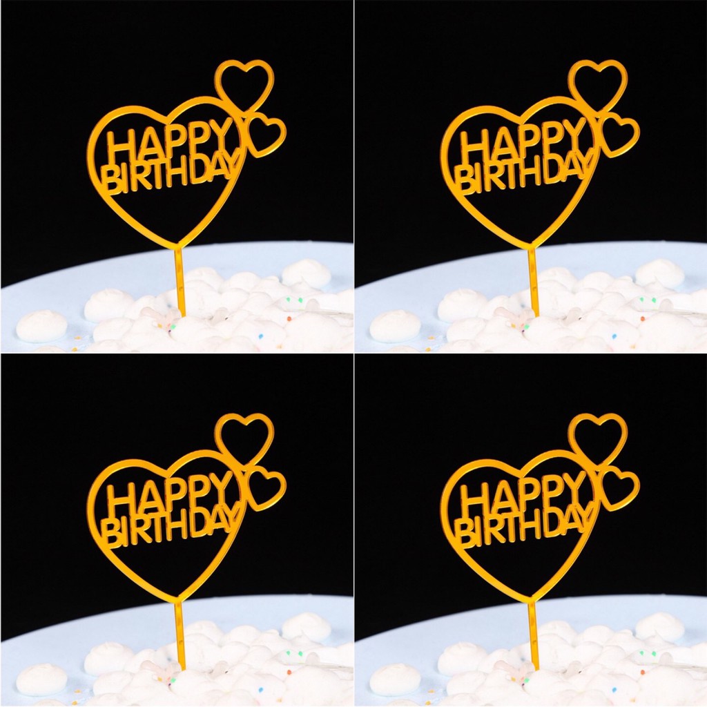 Phụ Kiện Trang Trí Bánh Sinh Nhật Bánh Kem - Combo 10 chiếc Meka Meka 3 tim