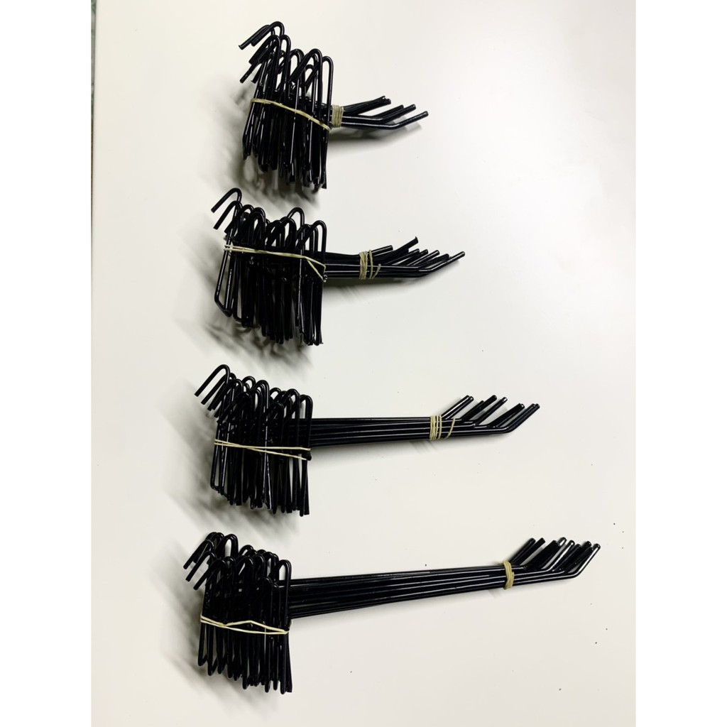 Combo 5 móc treo đồ cài lưới 5,10,15,20cm dùng treo đồ màu trắng hoặc đen