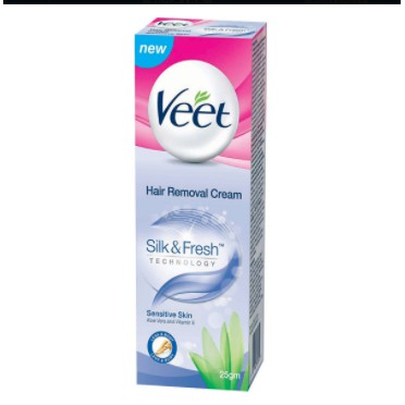 Kem Tẩy Lông Dành Cho Da Nhạy Cảm VEET Silk &amp; Fresh Sensitive Tuýp 25g