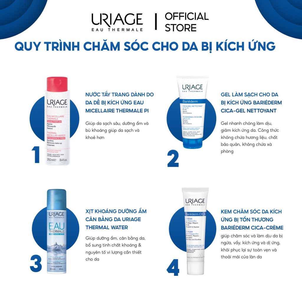 Kem làm dịu, làm lành và phục hồi da tổn thương URIAGE BARIÉDERM CICA-CRÈME 40ml