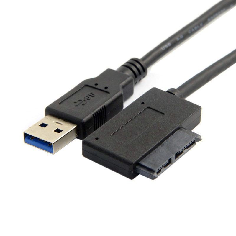 USB 3.0 to 7+6 13Pin Slimline SATA Laptop CD/DVD ROM Optical Drive Adapter Cable