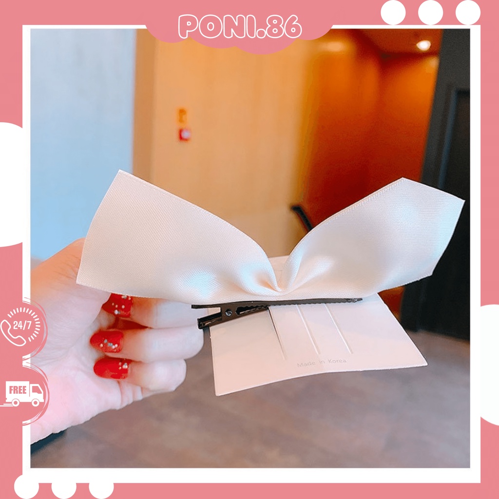 Kẹp Tóc Đính Nơ Phong Cách Hàn Quốc Dễ Thương Xinh Xắn