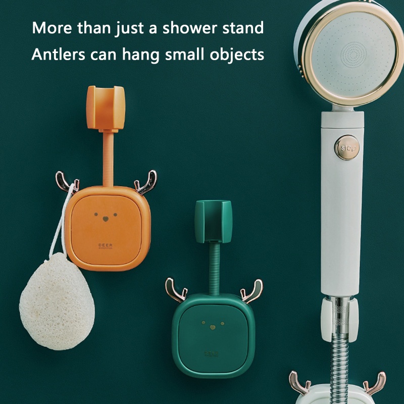 Siêu 360 Độ° Giá Đỡ Đầu Vòi Hoa Sen Không Khoan Có Thể Điều Chỉnh Xoay Được