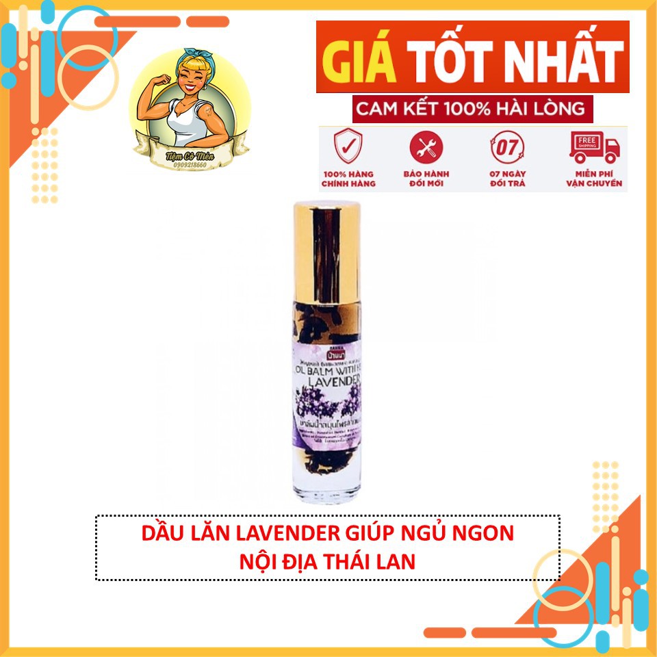 Dầu Lăn Lavender Banna Oil Balm With Herb Lavender - Nội Địa Thái Lan - Chăm Sóc Sức Khỏe