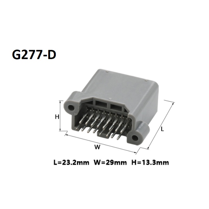 G277-Giắc cắm dây-to-board Đầu nối xe hơi 16 lỗ màu xám 1mm