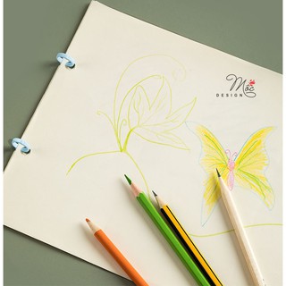 SET 2c Thanh còng nhựa làm sổ DIY 30 lỗ BINDER