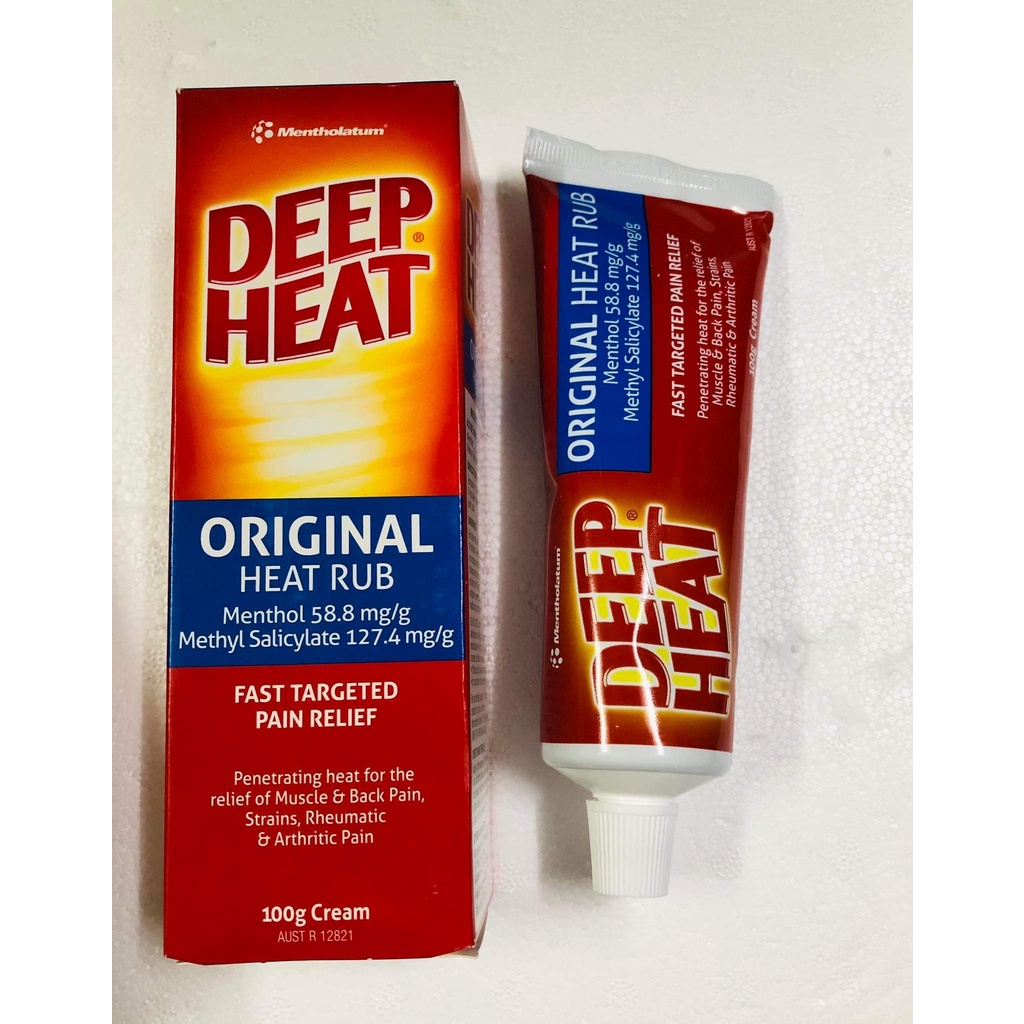 Dầu Xoa Bóp Mentholatum DEEP HEAT ORIGINAL HEAT RUB 200g