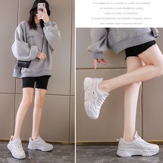 Giày nữ trắng, giày ulzzang nữ đẹp độn đế đi chơi phong cách hàn quốc G 151