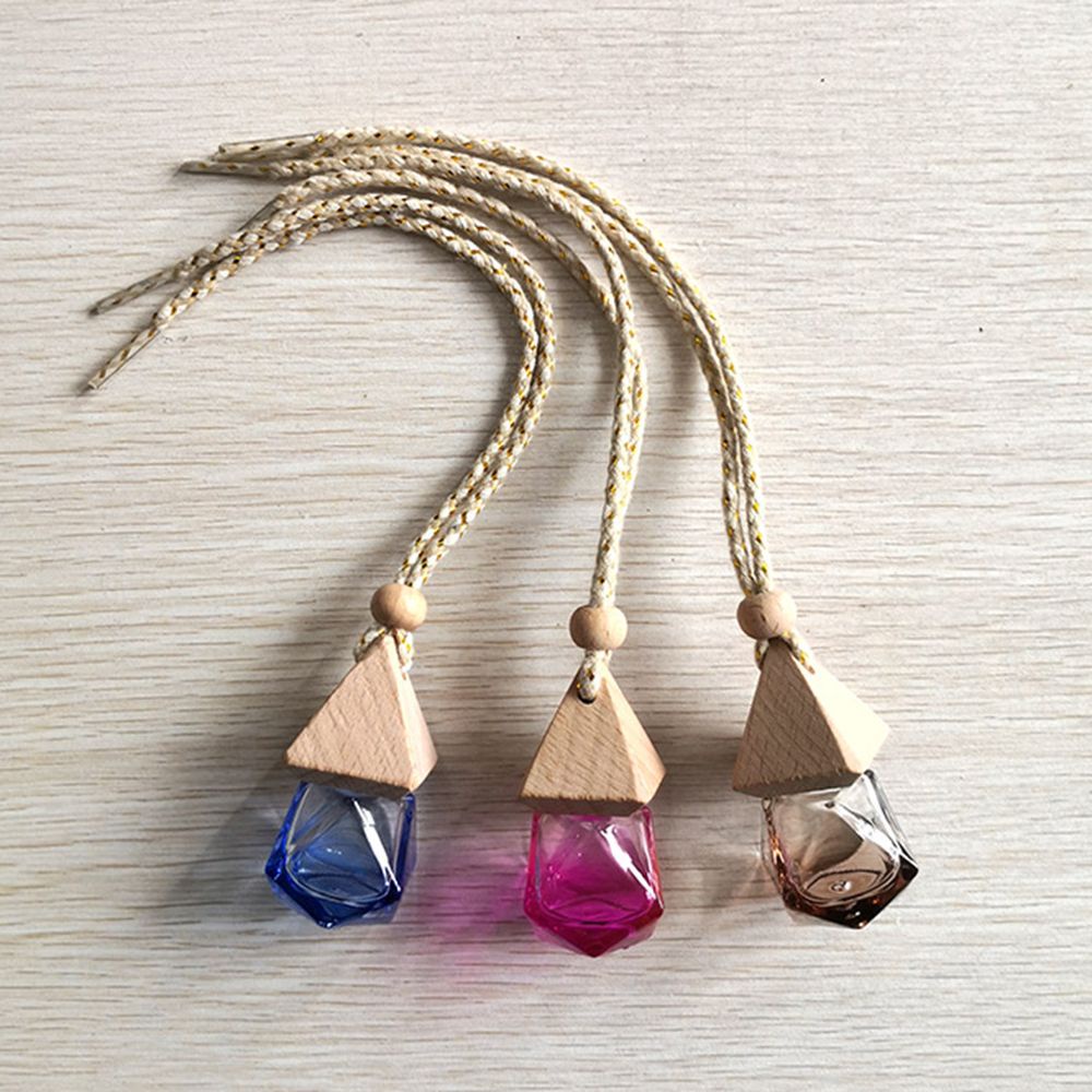 Bình Đựng Nước Hoa Treo Xe Hơi Bằng Kính Trong Suốt Nhiều Màu