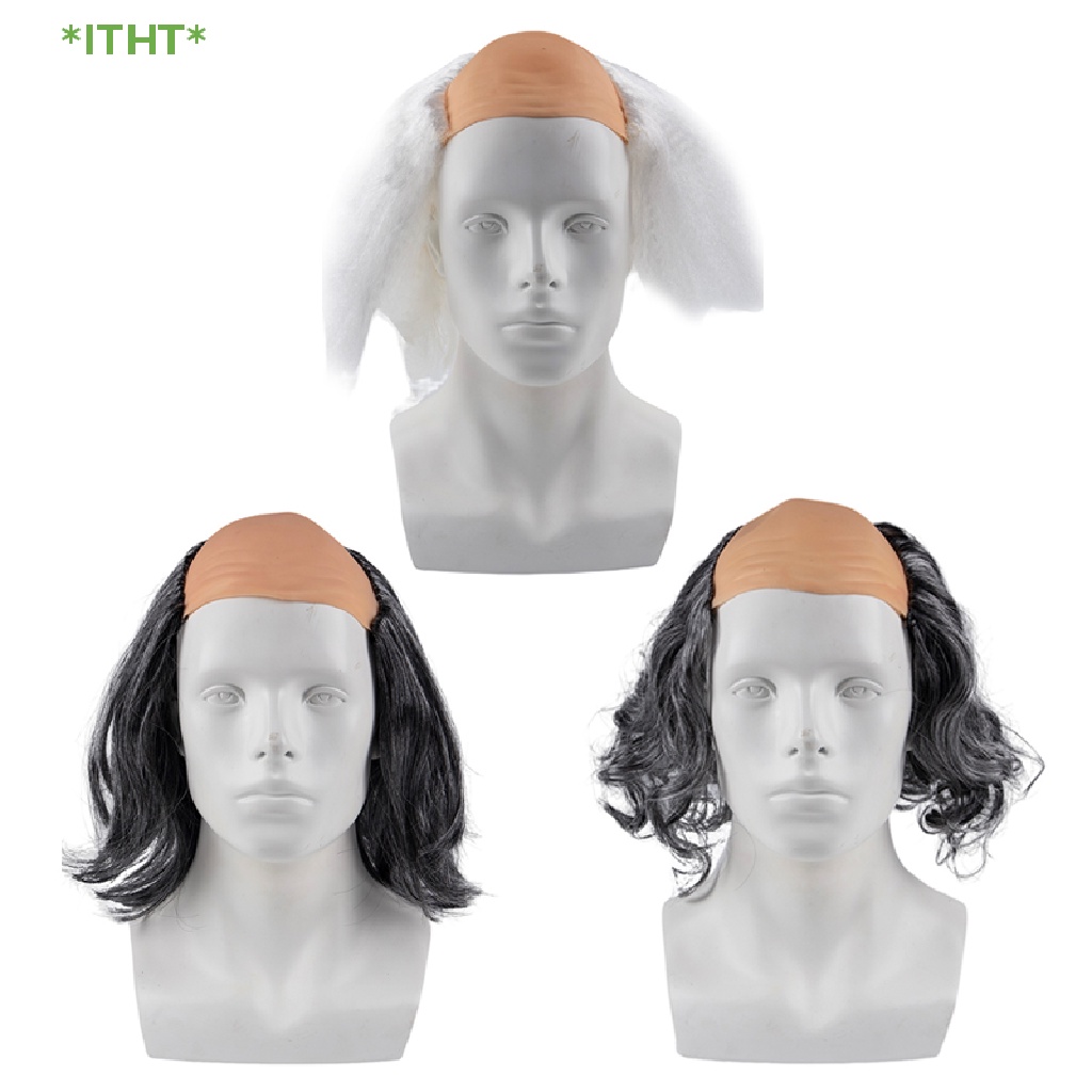 Tóc Giả Hóa Trang Halloween Màu Trắng Hóa Trang Cho Người Già