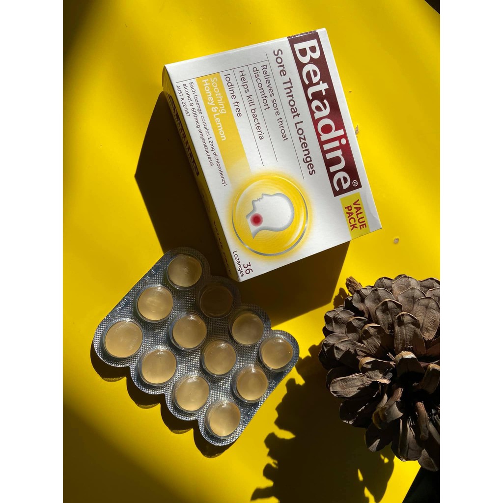 VIÊN NGẬM HO BETADINE SORE THROAT LOZENGES