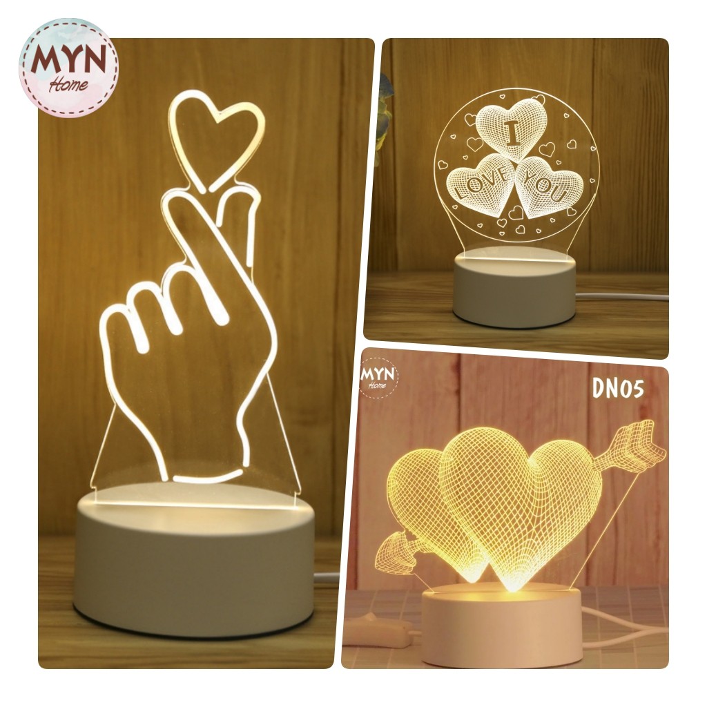 Mặt mica (KHÔNG BAO GỒM ĐẾ ĐÈN) thay thế cho đèn ngủ 3D để bàn, đèn trang trí