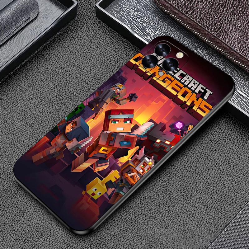 Ốp Điện Thoại Silicon In Hình minecraft Cho iphone 5 5s se 6 6s 7 8 x xs xr 11 12 plus pro max